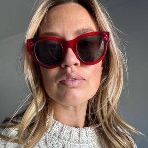 Red cat eye Celine sunglasses